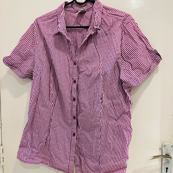 Purple and white chequered shirt - Picture 4 of 6